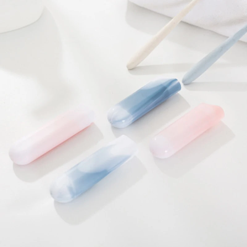 Зубные щетки протектор розовый синий зубная щетка туба чехол Пылезащитный