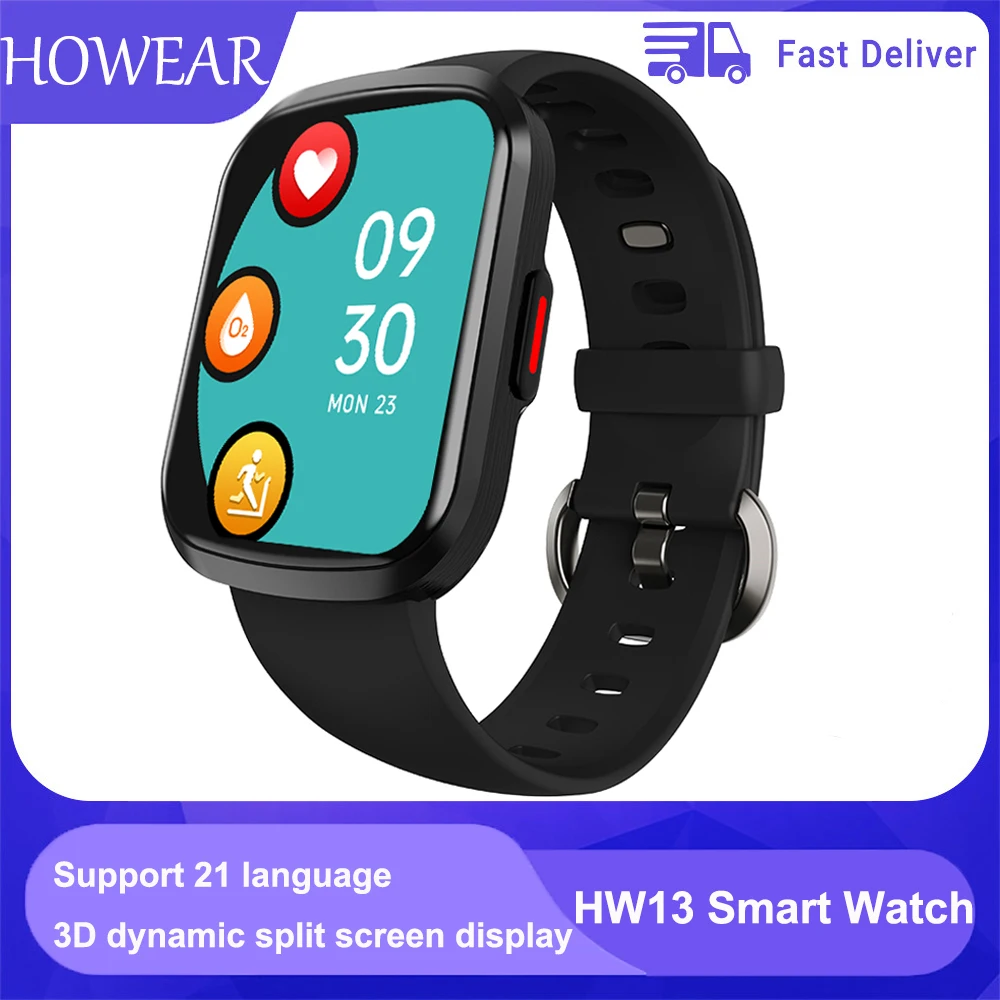 Смарт часы HOWEAR HW13 с функцией измерения сердечного ритма Водонепроницаемый