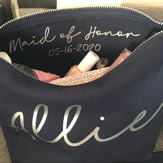 Свадебные подарочные косметички сумки на заказ для невесты день рождения