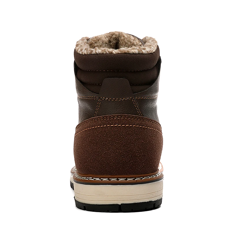 New Men Winter Fur Boots Footwear Snow Casual Shoes with Plush Keep Warm Cowboy Outdoor Comfortable Ankle | Обувь