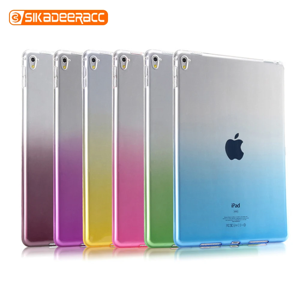 Мягкие прозрачные чехлы из ТПУ с градиентом для iPad Air 1 2 Mini 3 4 2017 новинка 2018 чехол