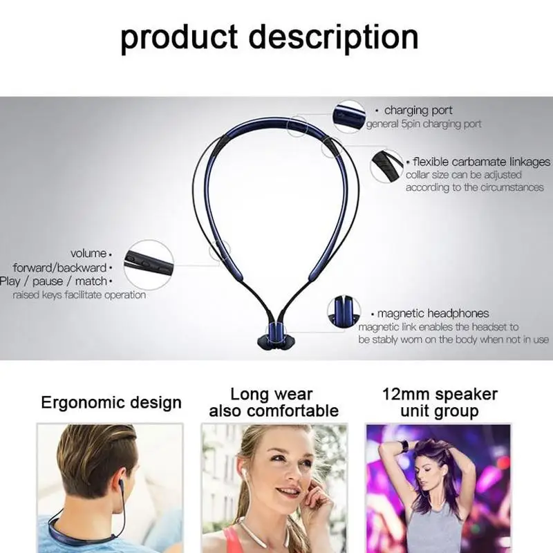Беспроводные Bluetooth для samsung уровень U хороший звук креативные спортивные стерео Bluetooth гарнитура микрофон беспроводные наушники