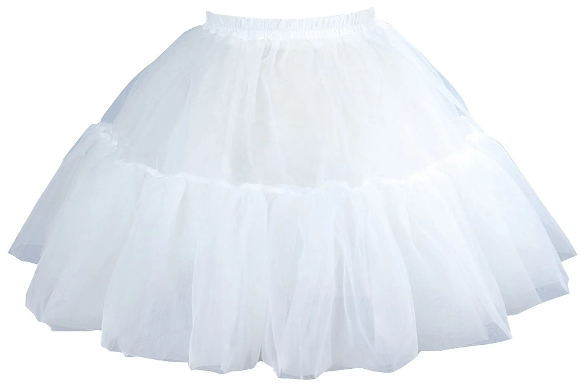 

Women's Elastic Waist Lolita Cosplay Petticoat Puffy Tutu Organza Skirt Ballet Dance Underskirt 2023