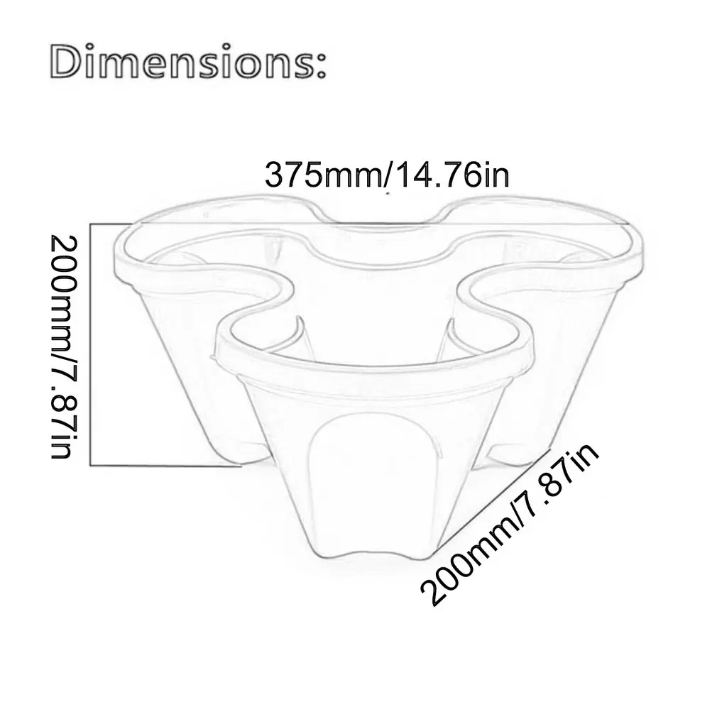 

Stackable Plastic Flower Pot Planter Plant Vase Holder Nursery Pots Garden Vertical Planter Stacking Flower Pot