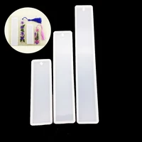 blank big small rectangle bookmark silicone mold with hole uv epoxy resin make your own bookmark art supplies uv resin mold