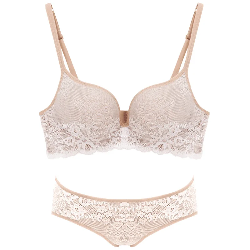PAERLAN Plus Size Lingere Fashion Brand Lace Sexy Slim V-neck Deep Underwear Hot Retro 7 Color Selection Bra Set Lingerie Sets