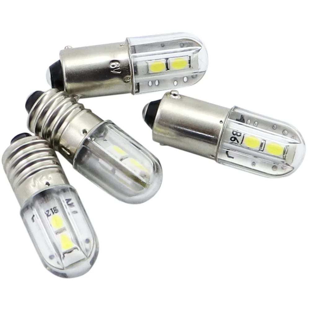 AMYWNTER E10 Ba9s led T4w 1W индикатор светильник лампочка 6,3 V 12V 24V 48V 60V 1W 2835 4SMD 300 шт