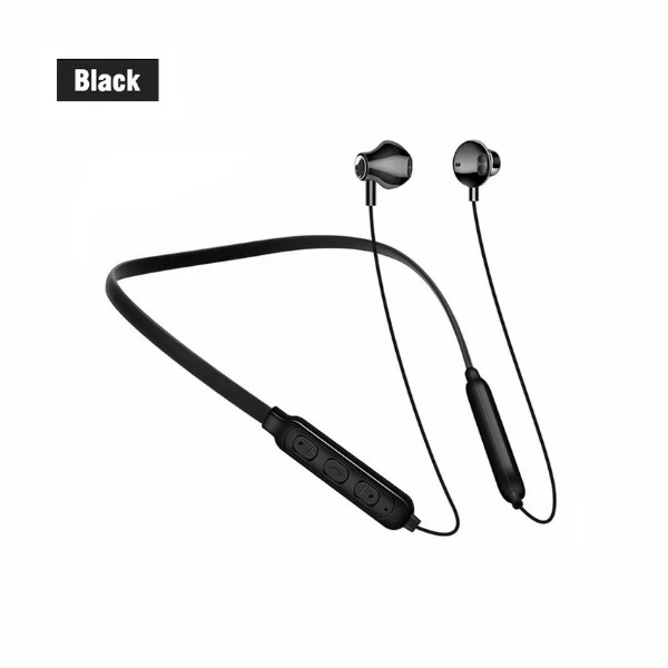 Черный Magenetic, Bluetooth, Висячие Наушники, 5,0 гарнитура, спортивные шейные беспроводные наушники, наушники с микрофоном для всех телефонов - Цвет: Черный