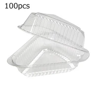 100pcslot plastic pie sandwich cake pizza box snack pastry transparent container