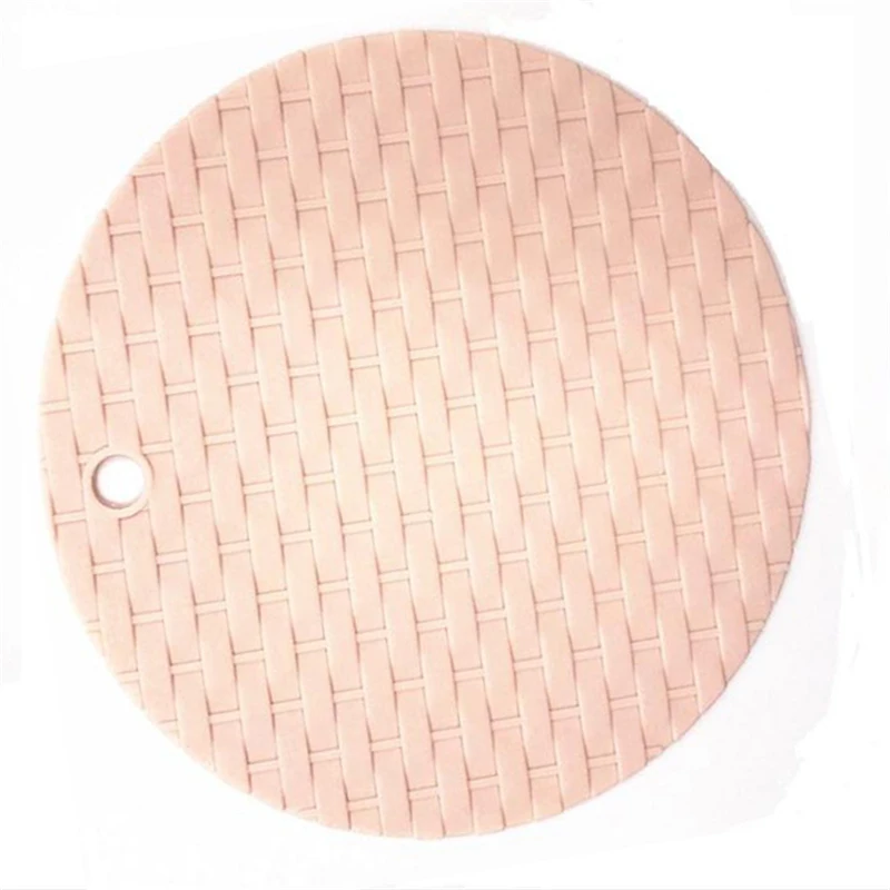 Круглый термостойкий силиконовый коврик индивидуальная подставка для горячих