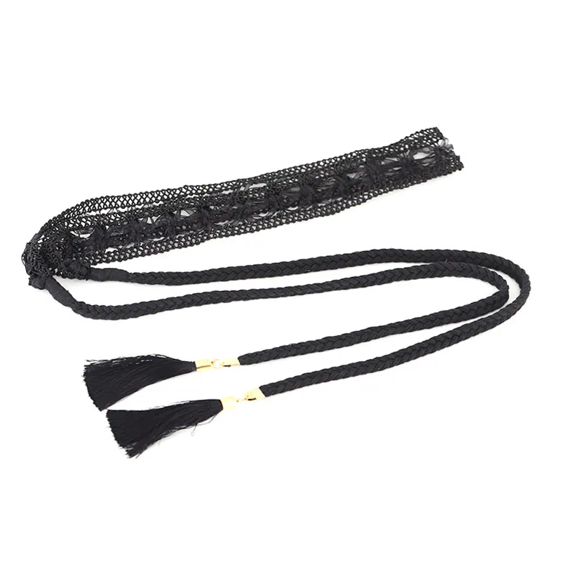 Элегантное милое плетеное кружево в талии полый женское платье юбка украшение