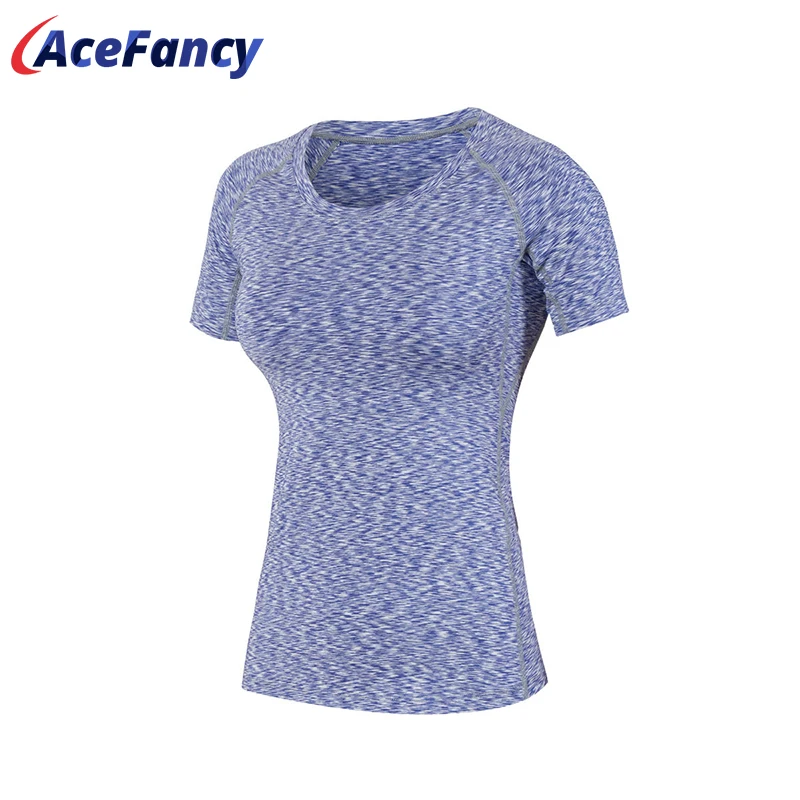 

Acefancy Breathable Women Short Sleeve Absort Sweat Activewear Women Fitness Running Workout Sport T-Shirts Sportswear 61107
