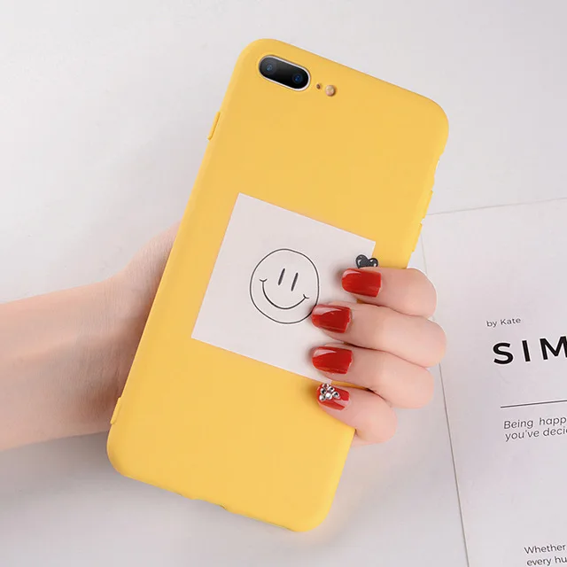 7 Чехол для телефона KJOEW для iPhone 11 Pro Max 6 6S 7 8 Plus X XR XS MAX Милая мультяшная борода да буква Желтая Мягкая ТПУ задняя крышка Couqe - Цвет: 7