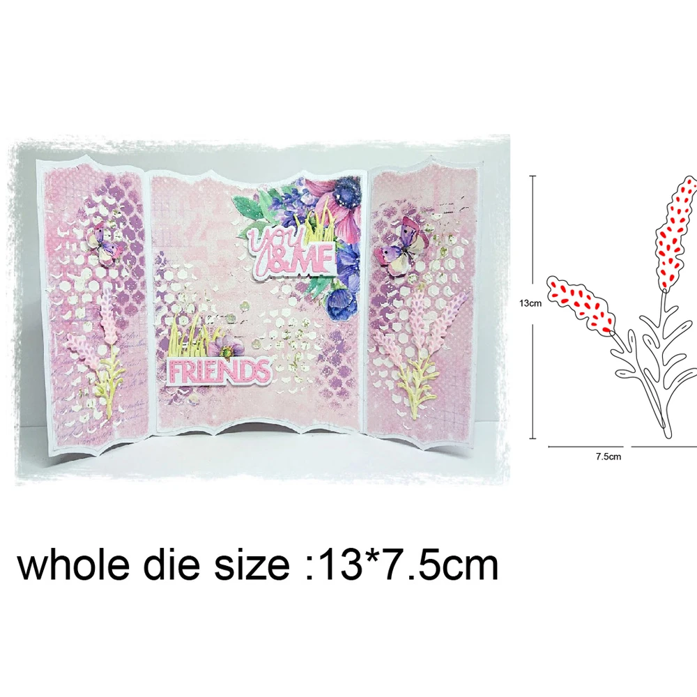 

metal cutting dies cut die mold lavender flower decoration Scrapbook paper craft knife mould blade punch stencils dies