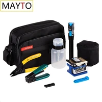 mayto 8 in 1 fiber optic ftth tool kit with fiber cleaver and 1mw visual fault locator