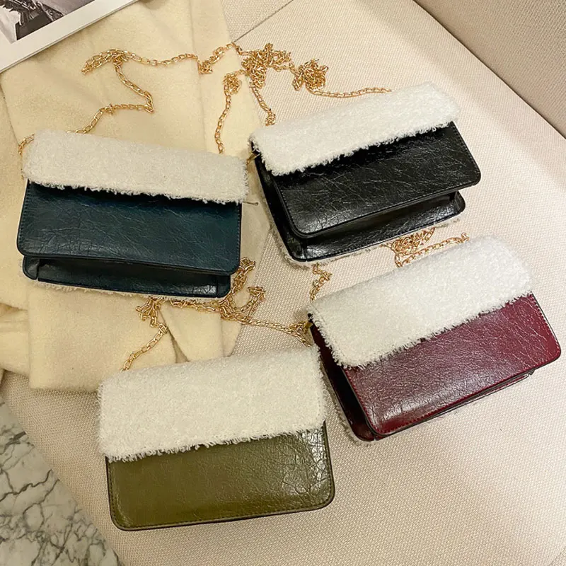 

Autumn and Winter Leisure Simple Sense Lady Bag PU Leather Shoulder Bag For Women 2020 New Handbag Chain Girl Crossbody Bag