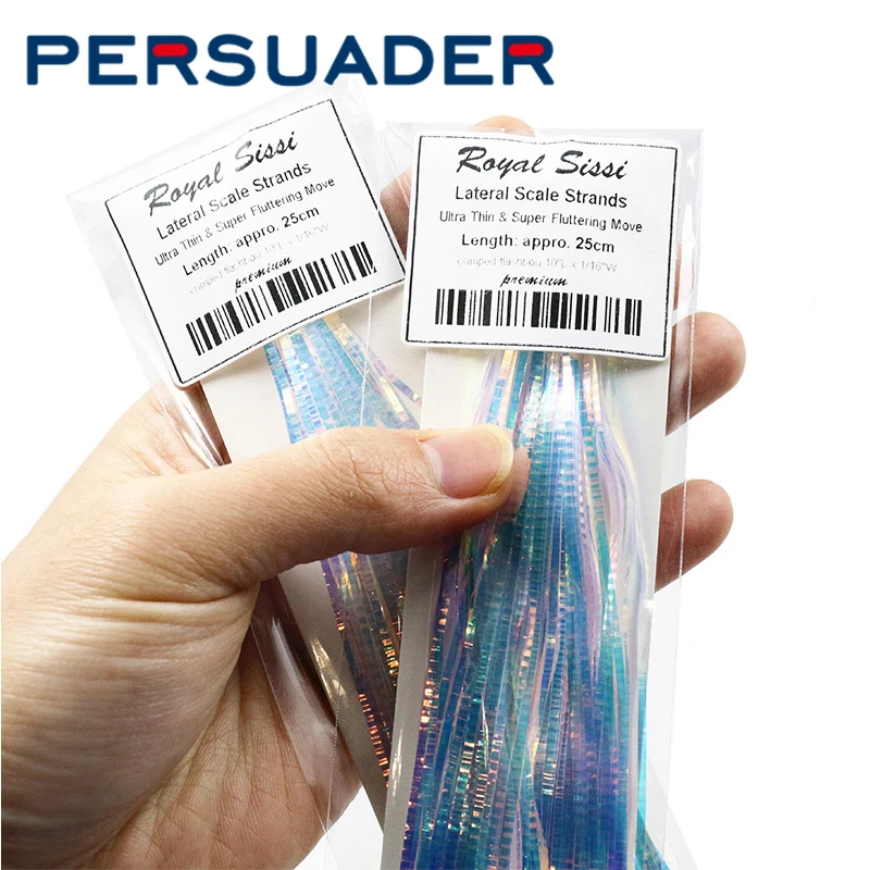 

Persuader 1pack Fly Tying lateral scale strands saltwater Flashbou bucktail spinnerbait fishing lure bass fly tying materials