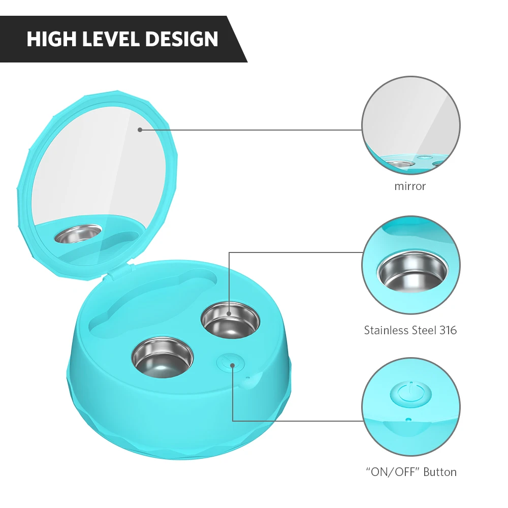 2021 последняя Ультразвуковой очиститель контактных линз грязного масла