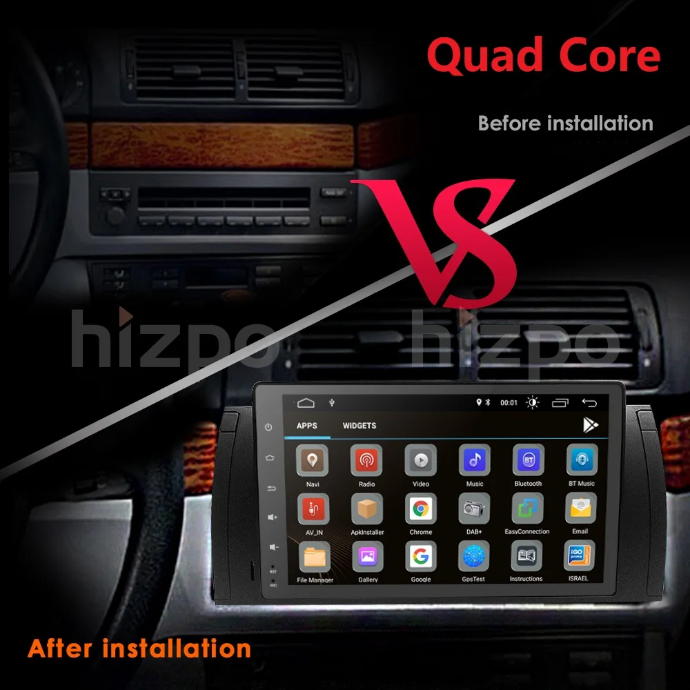 2G + 16G/4G 64G DSP Android9.0 автомобильный Радио мультимедийный плеер gps Навигация BT 4G WiFi 1din