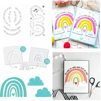 stamps dies plastic stencil combo clouds various arched strips outlines you brighten my cloudy days sentiments diy 2020 new