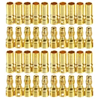 20pair 3 5mm banana plug male female adapter gold plated bullet connector banana plugs terminal for battery esc motor
