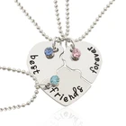 3 шт.компл. ожерелье с надписью Лучшие друзья навсегда, ожерелье из подборки цветов, стразы BFF, Чокеры дружбы, подарки 2021