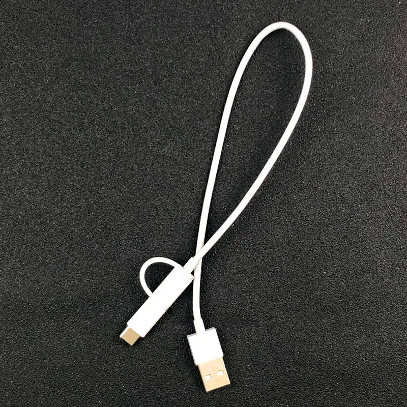 Оригинальный кабель xiaomi 2 в 1 с micro usb на type-c поддерживает быструю зарядку и