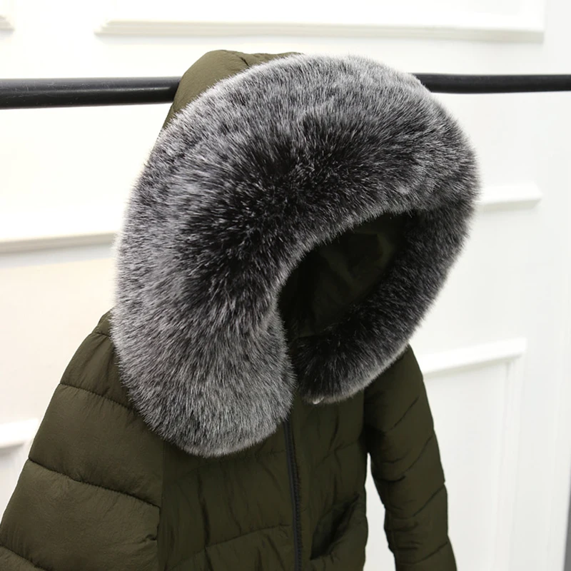 

Women Men Faux Fox Fur Collar Children Winter Jackets Hoods Fur Scarf Coat Fur Collar Fluffy Fur Decorative Clothes Accessories