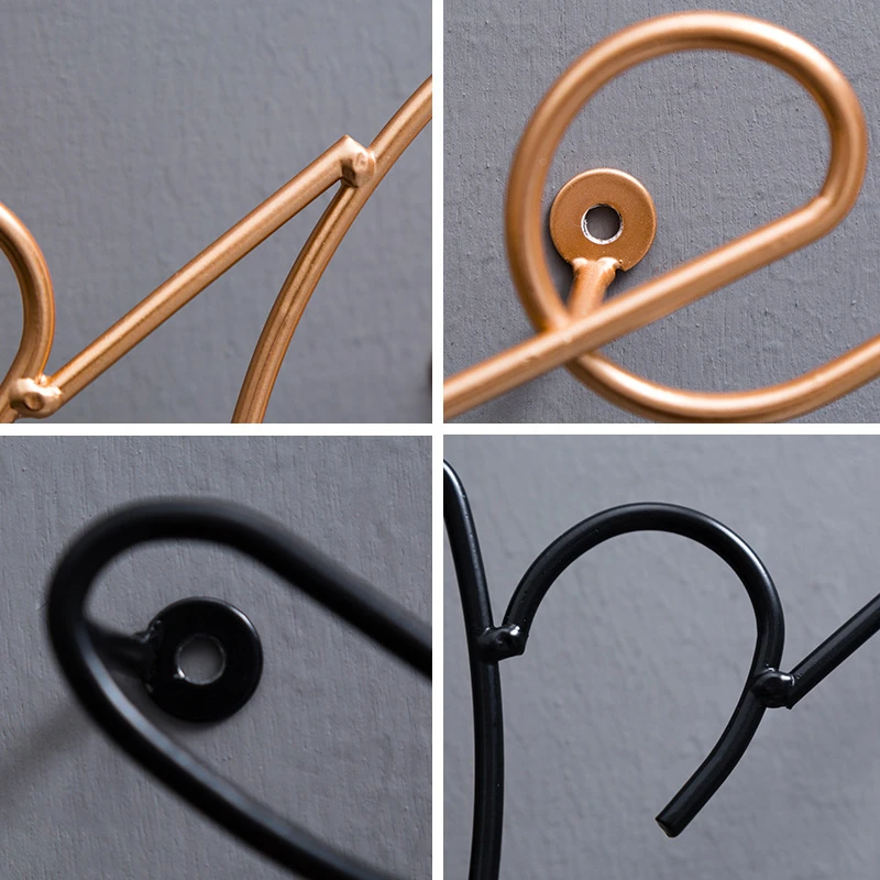 

Nordic Style Wall Hook Clothes Shelves Creative Metal Letters Hanger Bag Hat Key Rack Home Background Decoration Organizer Shelf
