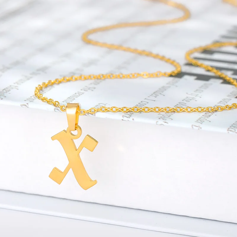 Женское Ожерелье с подвесками в виде букв ювелирные изделия из нержавеющей стали