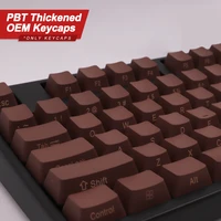 keycaps for mechanical keyboard coffee chocolate color pbt oem profile height 104 keys for 60 68 80 gk61 sk61 anne pro 2 pc