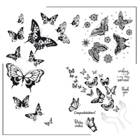 flying butterflies clear stamps scrapbooking crafts decorate photo album embossing cards making clear stamps new