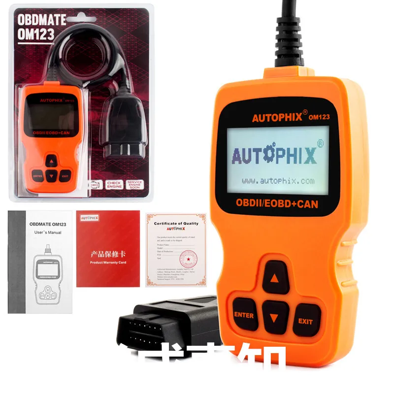 

AUTOPHIX OM123 OBD2 EOBD CAN Hand-held Engine Code English Version