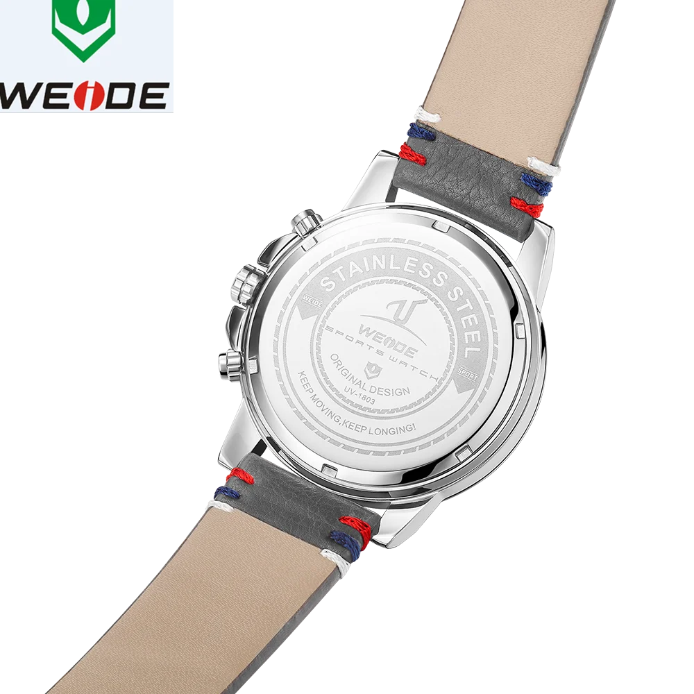 WEIDE Роскошные мужские часы европейские кожаные мужские часы высококачественные водонепроницаемые мужские часы Relogio Masculino спортивные цифровые часы с цифрами и датой