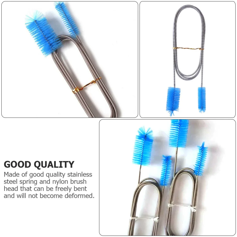 

Spring Pipe Cleaning Brush Multi-use Double Head Cleaning Brush for Aquarium