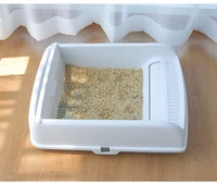 semi automatic splash proof cat litter box sand bowl drawer bowl cat supplies