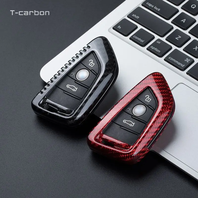 

For BMW G30 G20 G11 X3 G01 X4 G02 X5 G05 X7 G01 F30 F36 F20 F10 X5 F15 X6 F16 X1 F48 Car Key Case Cover Key Shell Carbon Fiber