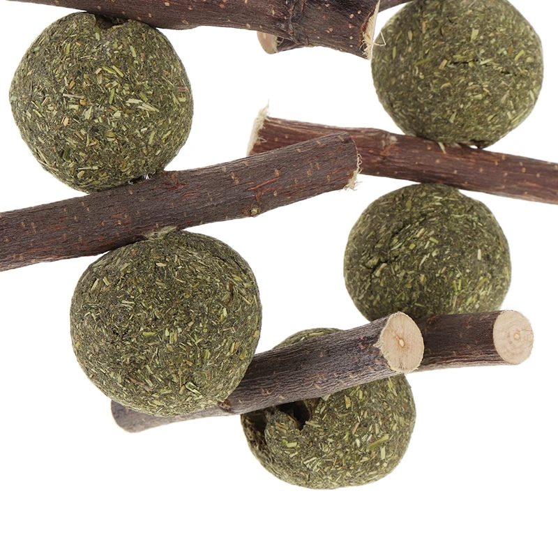 

Pet Grinding Teeth Hamster Chew Play Toy Rabbit Chinchilla Guniea Pig Molar Chew Grass Ball Branch for Small Animals