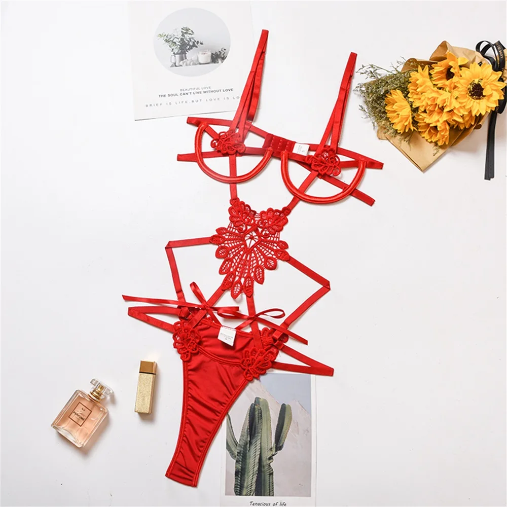 

2020 HUAN BEAUTY New Lace Hollow Out Patchwork Bind Bow Bodysuit Sexy Jumpsuits For Women Hot Catsuits Body Mujer Women HB220