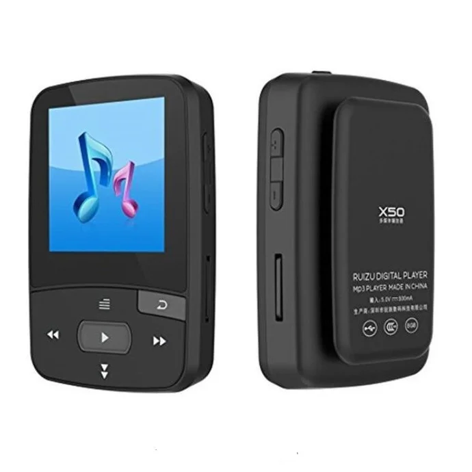 Оригинальный мини спортивный MP3 плеер RUIZU X50 с Bluetooth 8 Гб поддержка tf карты fm радио