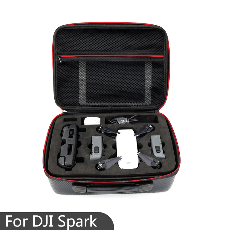 Черный портативный футляр для переноски жесткий DJI Spark Body с пультом