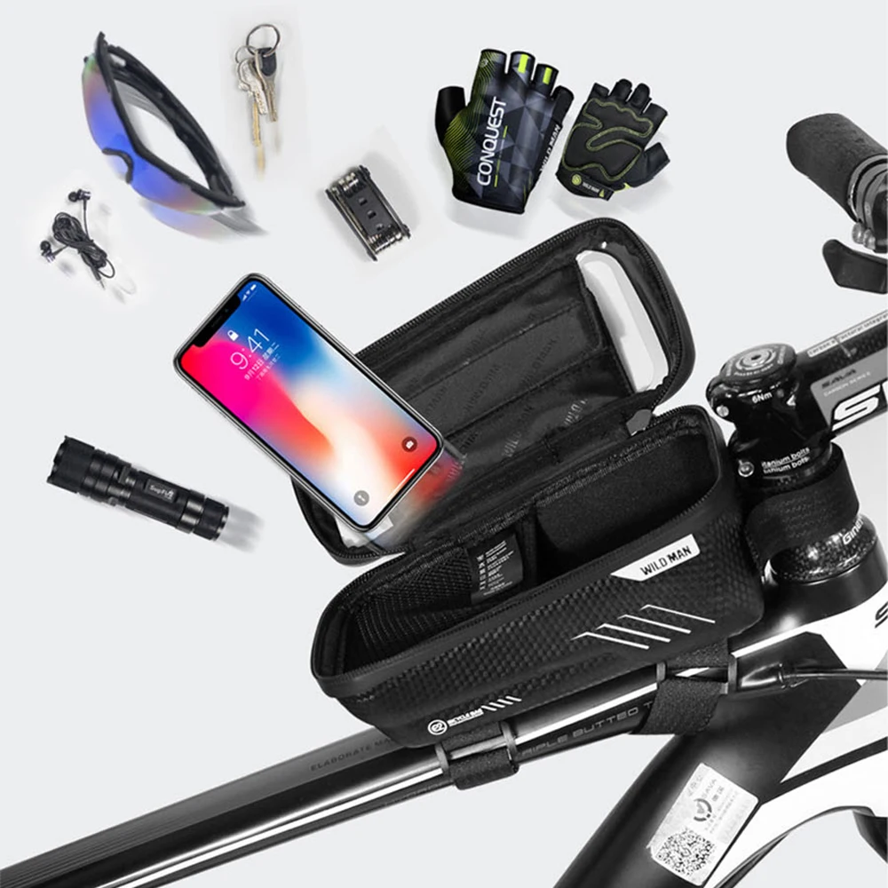 Yeren велосипедная сумка с защитой от дождя рама передняя Труба мобильный телефон