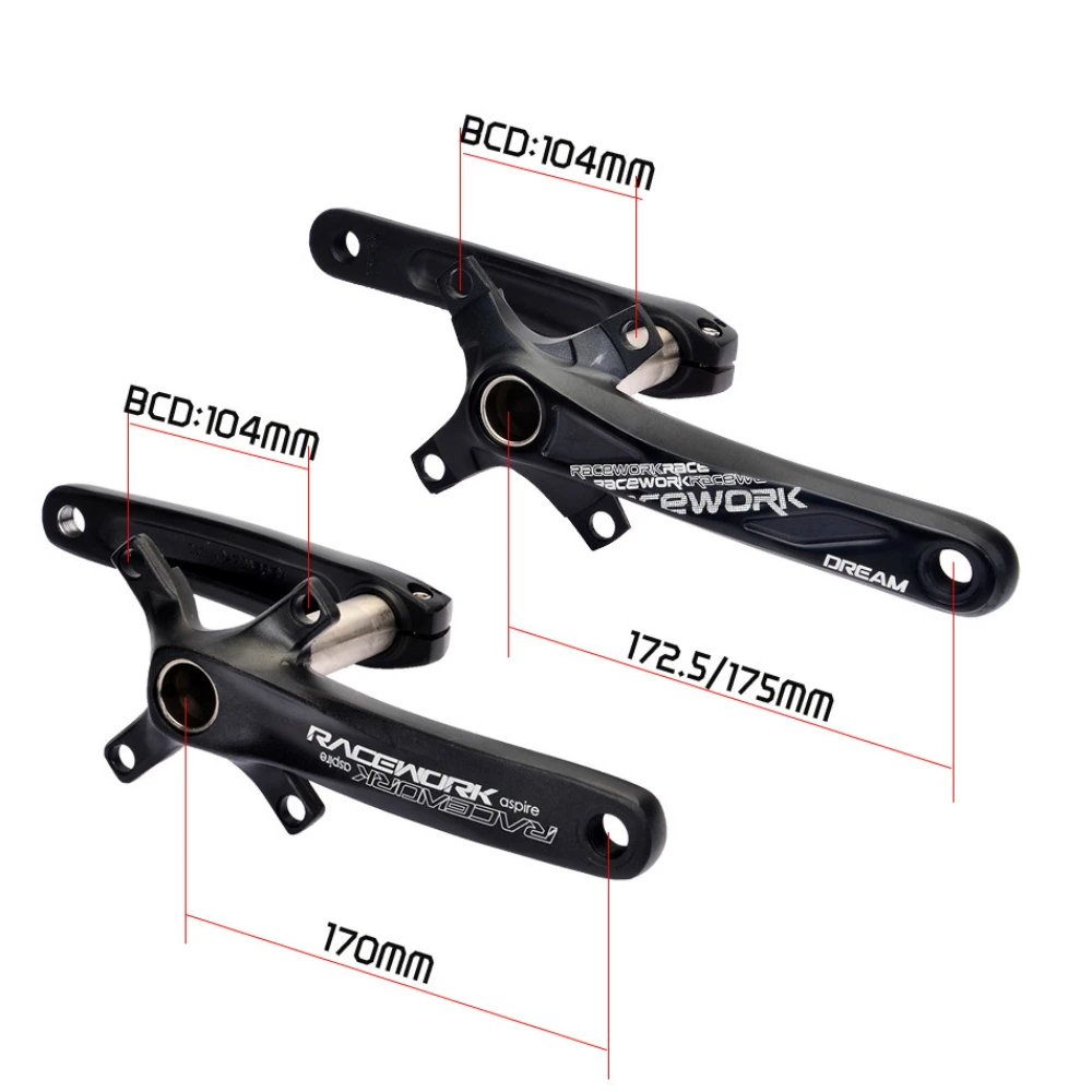 Универсальный MTB велосипедный коленчатый набор из алюминиевого сплава 104 BCD Набор