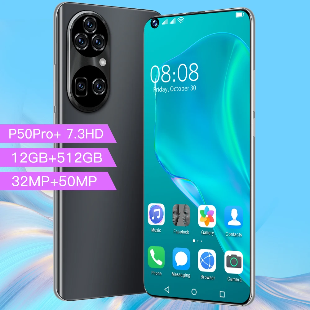 

7.2 Inch P50 Pro Smartphone Globale Version Entsperren Really 5G Android 10 16+32MP 12GB+512GB Celulares desbloqueado Cell Phone