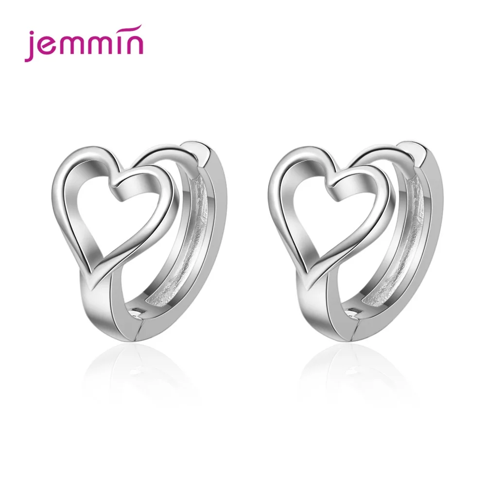 

«Sweet Love» («Сладкая любовь»); В форме сердца серьги-кольца для женщин, пляжная одежда, современные 925 стерлингового серебра минималистский сер...