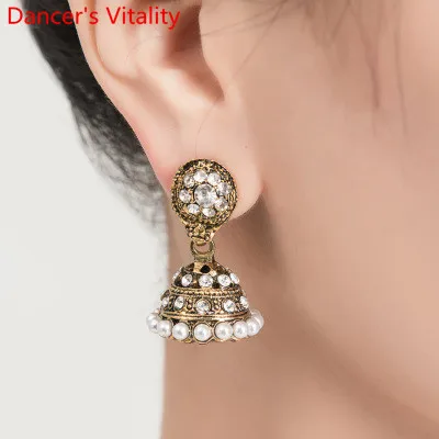 Only Eardrop as Phot Индийские танцевальные стразы, браслеты, серьги-капли для живота, Восточные Танцевальные соревнования, серьги для выступлений, аксессуары, украшения - Цвет: Only Eardrop as Phot