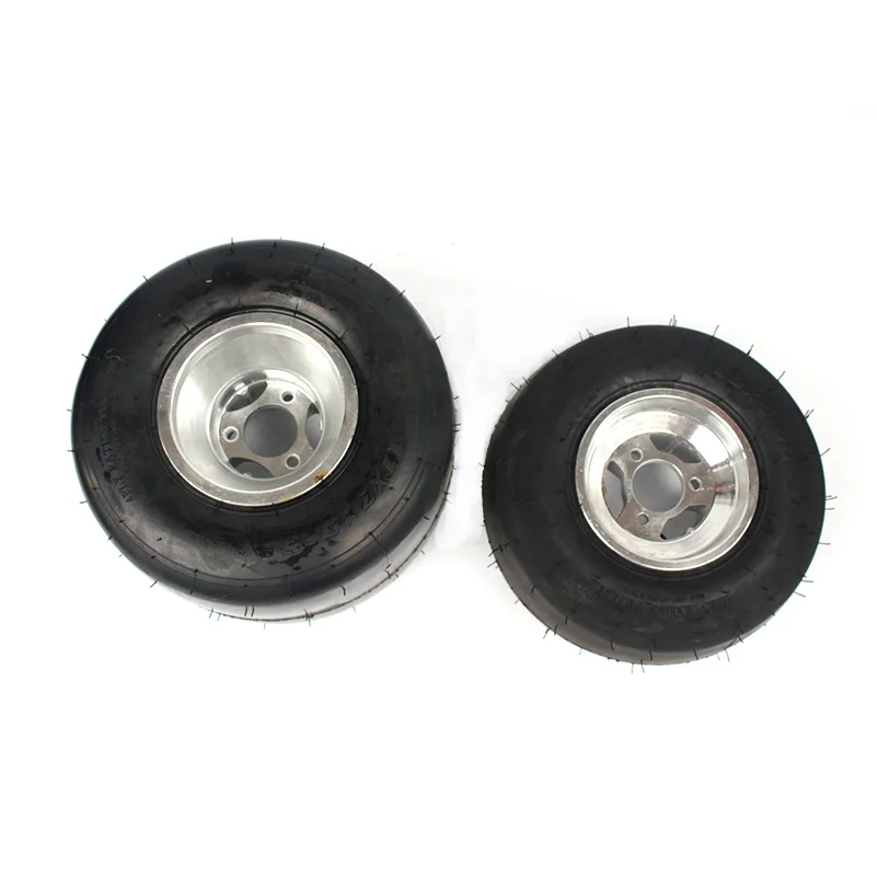 Картинг колеса шины передние колеса 10x4. 50-5 задние колеса 11x7. 10-5 с 5-дюймовым алюминиевым сплавом ступицы колеса для GO KART детская коляска ATV UTV
