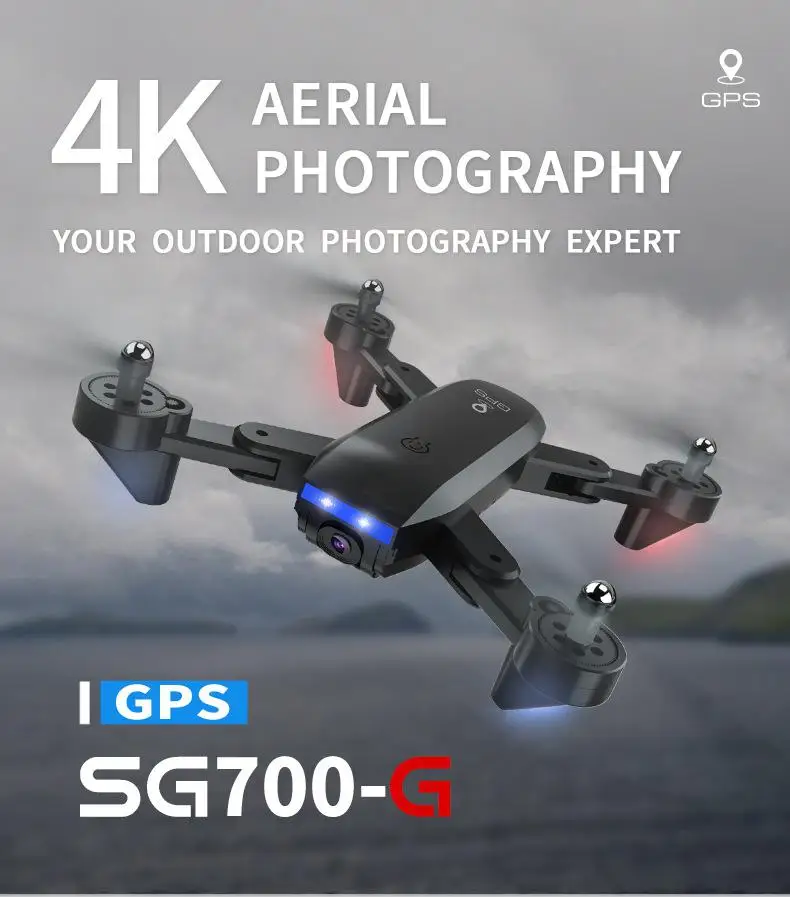 LeadingStar Gps Дрон с 4k Hd регулируемой камерой Широкий угол 5g Wifi Fpv Rc Квадрокоптер