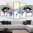 Модульная холст Абстрактные Картины домашний декор для Гостиная Wall Art 5 шт. психоделический картина с рисунком глаз HD печать плакатов