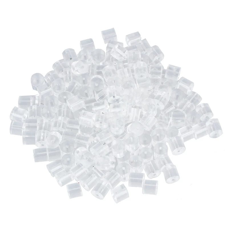 500PCS 100/500 шт ушные вкладыши Прозрачная мягкая серьга крюк пули стопор резиновая серьга спины J15 - Окраска металла: 500PCS